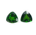 0.955tcw, Natural Genuine African Tsavorite Green Matched Pair Garnets, 5mm Trillion Faceted, VVS loose stone, January Birthstone