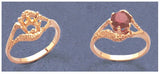 Solid Sterling Silver or 14kt Gold 4-6mm Round Textured Semi-Swirl Pre-Notched Blank Ring Size 6-8 setting 163-260/143-260