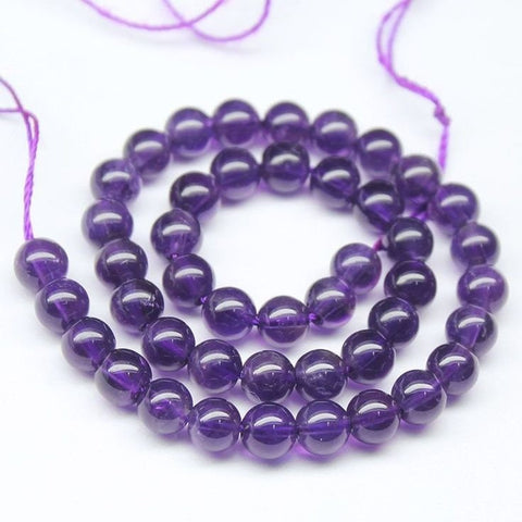 Wholesale, Natural Amethyst Beads 16" Strand, Top Quality 3mm-10mm