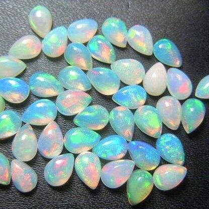Wholesale, Natural White Opal Cab (Cabochon) 6x3-10x7 Pear, Top Quality Calibrated