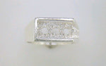 Sterling Silver or 10kt Gold Gents 3 Stone Pre-Notched Blank Nugget Mens Ring Size 9, 10, 11, setting 163-297/143-297
