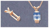 Solid Sterling Silver or 14kt Gold 6mm-30mm Medium Tourmaline Cut Pendant Setting, New, Made in USA 161-330/141-330