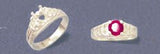Solid Sterling Silver or 14kt Gold 5mm or 6mm Round Slash Shank Pre-Notched Blank Ring Size 7 setting 163-828/143-828
