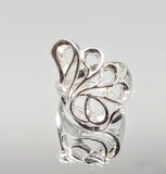 Sterling Silver or 14kt Gold Multi swirl Freeform Ring Shank Size 7 setting DYI Jewelry,  Fashion Ring 168-057/148-057