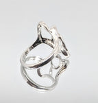 Sterling Silver or 14kt Gold Multi swirl Freeform Ring Shank Size 7 setting DYI Jewelry,  Fashion Ring 168-065/148-065
