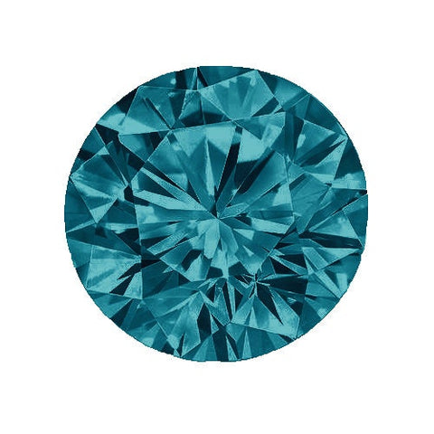 Wholesale, Natural 0.5ct Blue Diamond,  5mm Round, I2, Z+ Fancy Color, April Birthstone, Loose Stone