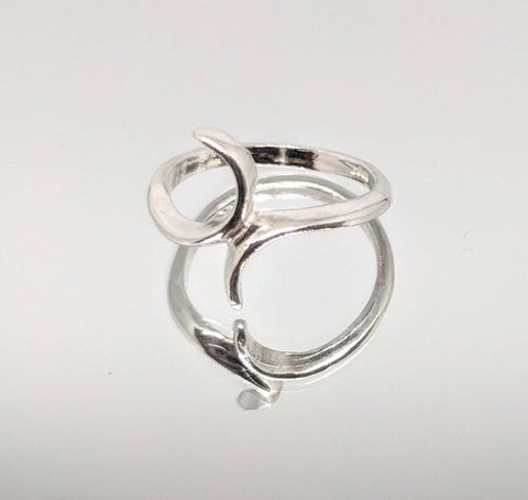 Sterling Silver or 14kt Gold Freeform Ring Shank Size 7 setting DYI Jewelry,  Fashion Ring 168-050/148-050