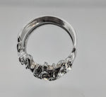 Sterling Silver or 14kt Gold Freeform Wave Modern Ring Shank Size 7 setting DYI Jewelry,  Fashion Ring 168-020/148-020