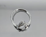 Sterling Silver or 14kt Gold Freeform Ring Shank Size 7 setting DYI Jewelry,  Fashion Ring 168-033/148-033