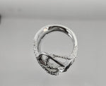 Sterling Silver or 14kt Gold Freeform Textured Ring Shank Size 7 setting DYI Jewelry,  Fashion Ring 168-076/148-076