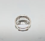 Sterling Silver or 14kt Gold Freeform Textured Ring Shank Size 7 setting DYI Jewelry,  Fashion Ring 168-095/148-095