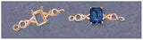 Solid Sterling Silver or 14kt Gold Xs and Os Bracelet Link For 7x5-10x8 Emerald Cut, DIY Bracelet, Custom made, DIY Jewelry, 167-825/147-825