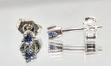 SALE!!! Solid Sterling Natural (Genuine) 2.5mm Round Blue Sapphire Stud Earrings, 0.25ct Tiny Earrings, Fine Earrings, Children's Earrings