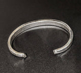 Solid Sterling Silver Inlay Blank Bracelet, Rough Casted, DYI Jewelry, Empty Bracelet, Engraving, For Silversmiths, 561-010