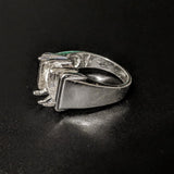 Sterling Silver or 10kt Gold 12x10 Oval Cut Pre-Notched Blank Mens Ring Size 10 shank setting 163-305/143-305