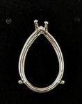 Solid Sterling Silver or 14kt Gold Wire Basket 5x3-27x20 Pear Cut Head, Ring, Earring or Pendant, DYI Jewelry, Custom Made 144-060