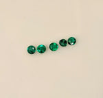 Sale!!!, Lot of 5, Natural Colombian Emerald, 3mm Round, VS. 0.686tcw , May Birthstone, Loose Stone, Accent Stone