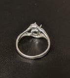 Solid Sterling Silver or 14kt Gold 4-6mm Round Textured Semi-Swirl Pre-Notched Blank Ring Size 6-8 setting 163-260/143-260