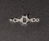 Solid Sterling Silver or 14kt Gold Xs and Os Bracelet Link For 7x5-10x8 Emerald Cut, DIY Bracelet, Custom made, DIY Jewelry, 167-825/147-825