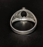 Solid Sterling Silver or 14kt Gold 10x8-20X15 Oval blank Cab (Cabochon) Men's Ring shank setting Size 10, 163-032/143-032