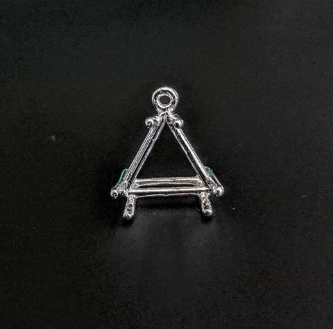 Solid Sterling Silver or 14k Gold 6-14mm Triangle Shape Cast Wire Dangle Pendant or Earrings Setting, 166-080/146-080