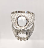 Solid Sterling Silver or 14kt Gold 10x8-18x13 Oval blank Cab (Cabochon) Men's Ring shank setting Size 9-11, 163-034/143-034