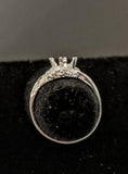 Solid Sterling Silver or 14kt Gold 4-6mm Round Textured Semi-Swirl Pre-Notched Blank Ring Size 6-8 setting 163-260/143-260