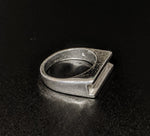 Solid Sterling Silver Inlay Blank Setting, Rough Casted, DYI Jewelry, Empty Ring, Carving, Engraving, For Silversmiths, Size 9-12, 562-248