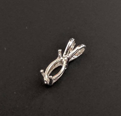 Solid Sterling Silver or 14kt White or Yellow Gold 8x4-20x10 Marquise Pendant Setting, New, Made in USA 161-040/141-040