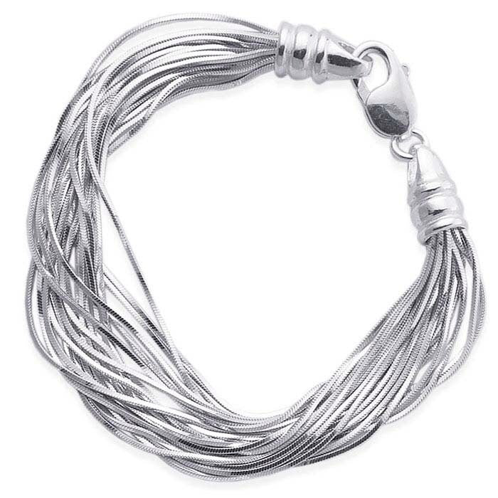 Sterling Silver Men's Snake Chain Bracelet