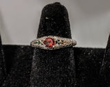 Solid Sterling Silver, Solid Yellow, White, or Rose 14kt Gold Natural Blood Red Garnet Ring, Custom Made Ring 163-826/143-826