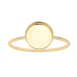 14/20 Yellow Gold-Filled 3mm, 4mm, 5mm, 6mm, 8mm Round Cabochon Ring Mounting, blank Cab (Cabochon) setting Size 5 to 8