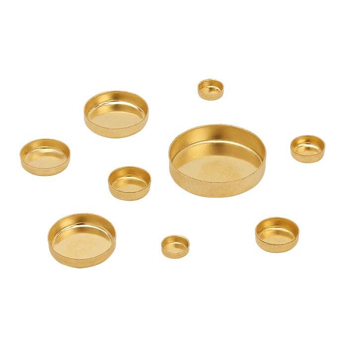 14/20 Yellow Gold Filled 3-10mm Round Bezel Cup, Multi Head