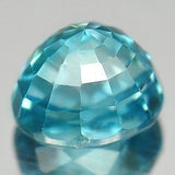 2.15ct Natural Blue Zircon, 8x6 Oval, VVS Eye Clean, December Birthstone, Cambodia, Aqua Color