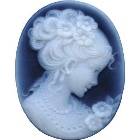 Sale!!! Natural (Genuine) Hand Carved Oval  Black Agate Victorian Lady C Cameo, 18x13 or 20x15, Loose Stone, DYI Jewelry, Carved, Lady, Victorian
