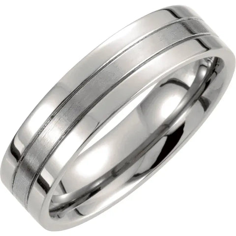 SALE!!! Titanium 6 mm Grooved Band Size 8.5