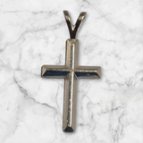 Solid Sterling Silver or 14kt Gold Cross Pendant Setting, New, Made in USA 161-736/141-736