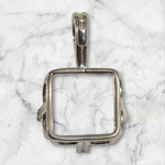 Solid Sterling Silver or 14kt Gold 10mm-14mm Square 4 Prong Pendant Setting, New, Made in USA 161-089/141-089