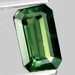 0.61ct, Natural Vivid Medium Green Sapphire 6x4mm Emerald Cut, VS loose stone, September Birthstone, VS Clarity