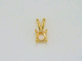 14KT Solid White or Yellow Gold 4mm-25mm Round Pendant Setting, New, Made in USA 141-010