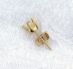 14kt Sold Gold 1 Set (2 pieces)3mm-8mm Round Earrings Setting, New, Made in USA 142-116