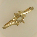 Solid 14kt White or Yellow Gold 4, 5, 6, & 7mm Round Pre-Notched Blank Ring Size 5, 6, 7 or 8 shank setting 143-264