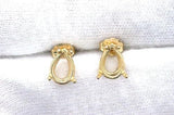 Solid Sterling Silver or 14kt Gold 1 Set (2 pieces) 6x4-12X8 Pear Earrings Setting, Made in USA 162-060/142-060