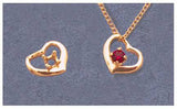 Solid Sterling Silver or Solid 14kt White or Yellow Gold 2-3mm Round Weeping Heart Pendant Setting, New, Made in USA 161-002/141-002