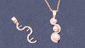 Solid Sterling Silver or Solid 14kt Gold 3 Pearl or Bead Journey Pendant Setting, New, Made in USA 161-193/141-193