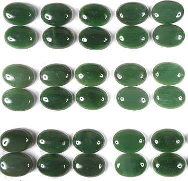 Wholesale, Natural Green Nephrite Jade Cab (Cabochon) 6x4-18x13mm Oval, Top Quality Calibrated