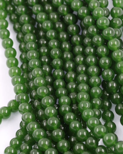 Wholesale, Natural Green Jade Beads 16" Strand, Top Quality 3mm-10mm