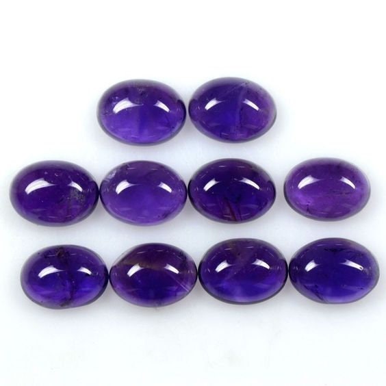 Lot Indivisible 3 Amethystes Ovales 71.25 Carats - Pierres Du Monde