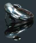 Sterling Silver Dolphin Ring shank setting Ring Size 5, 6, 7, or 8, 263-318