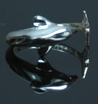 Sterling Silver Open Dolphin Ring shank setting Ring Size 6, 7, 8, or 9, 263-315